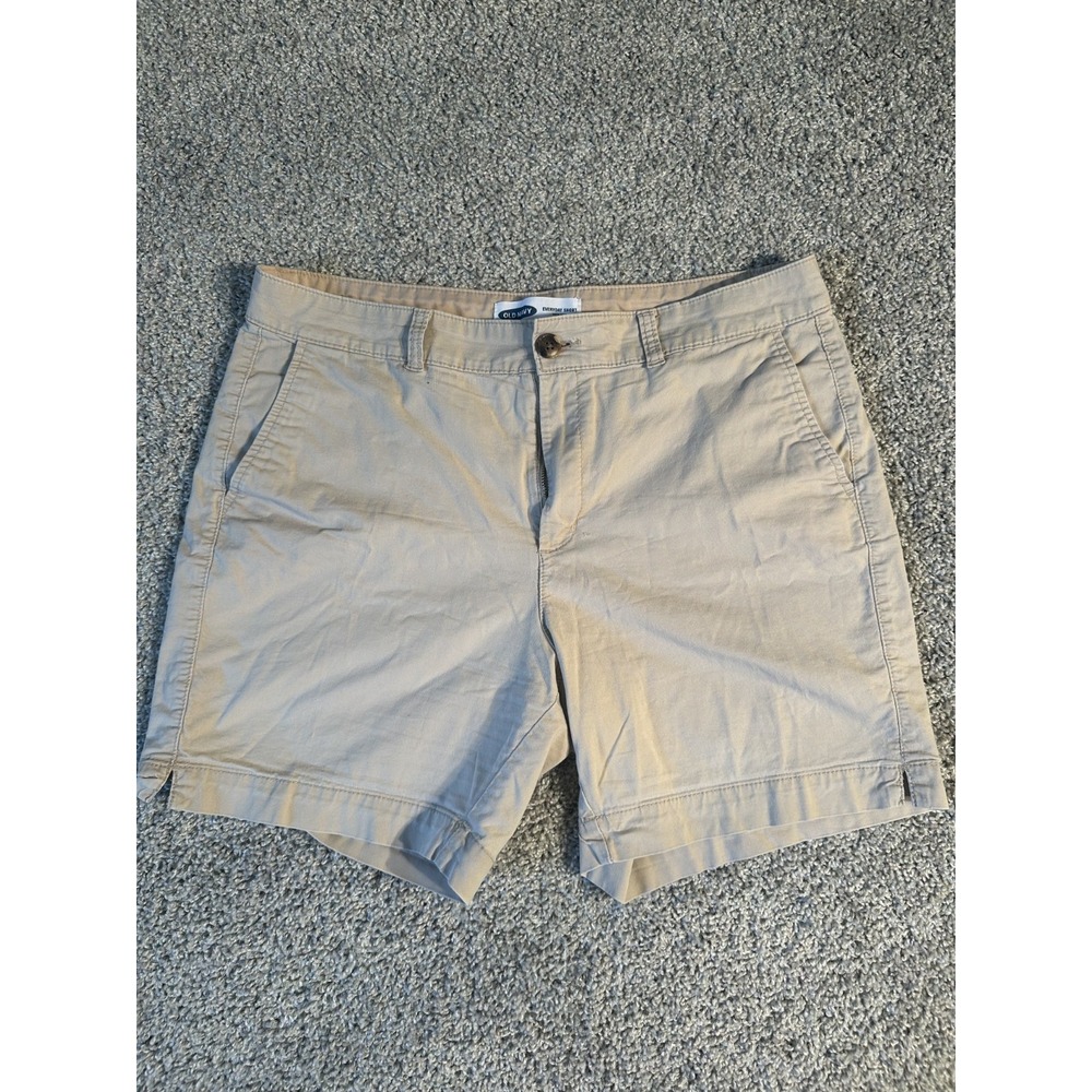 Old Navy‎ Women's High Rise Everyday Shorts Beige Chino Pockets Summer Size 38